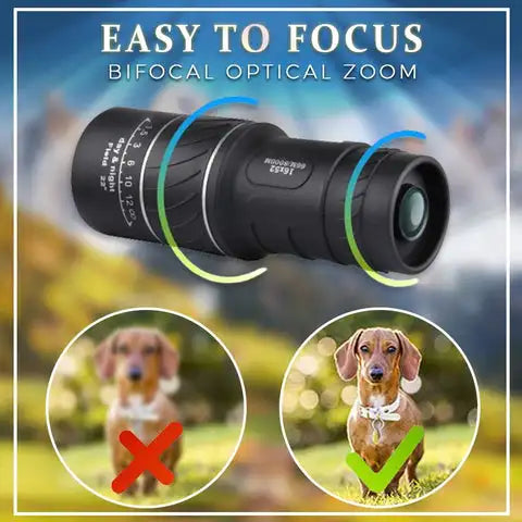 Monoculaire Télescope 16x52 Haute Puissance Double Mise au Point BAK4 - kadopascher