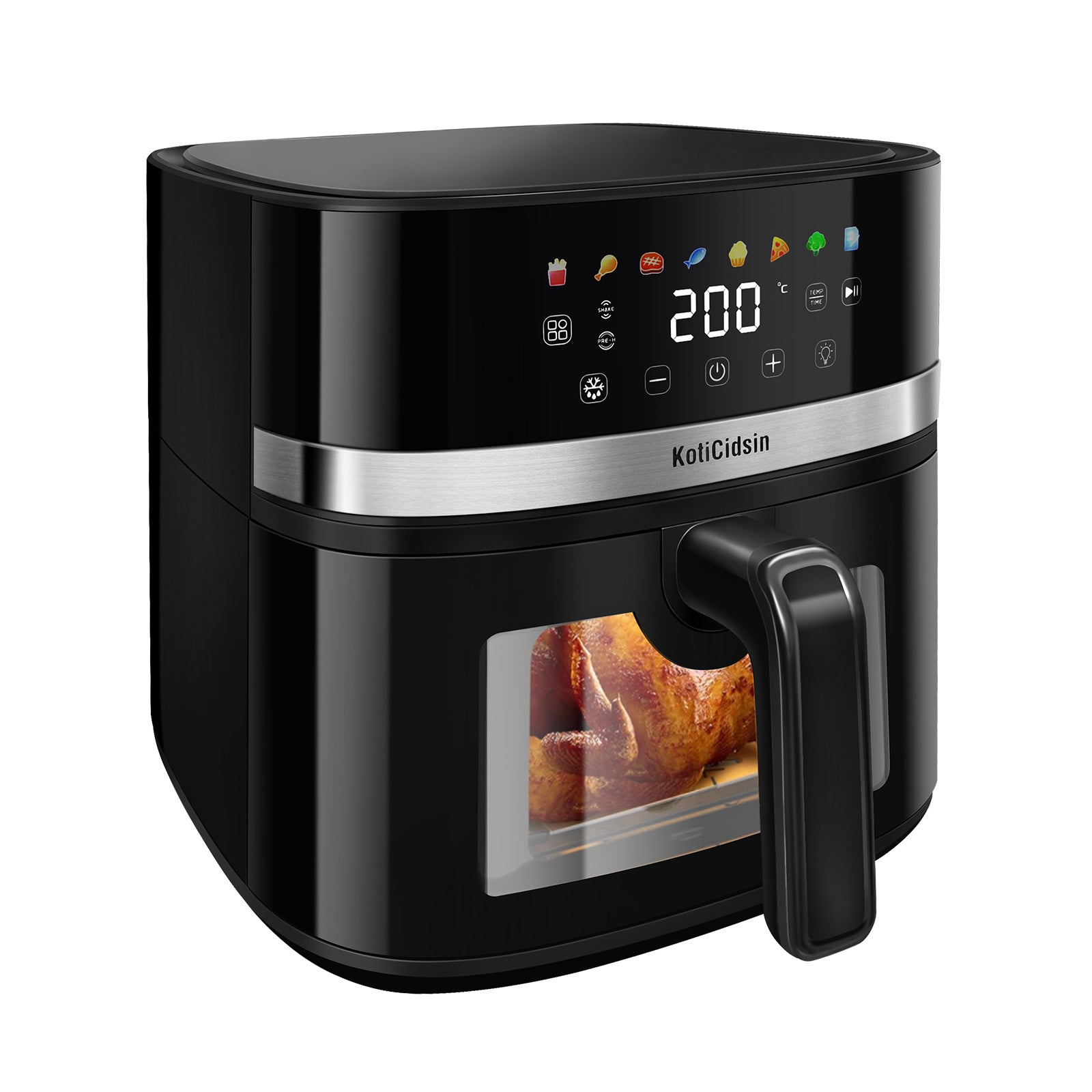 Air fryer avec vitre transparente - Grande capacité 8.5L Marque KotiCidsin (Produit avec avis certifiés 5 étoiles)
8.5L Oil-Free Air Fryer, 2000W Air Fryer with Transparent Window and Built-in Lighting, LED Touch Screen - kadopascher