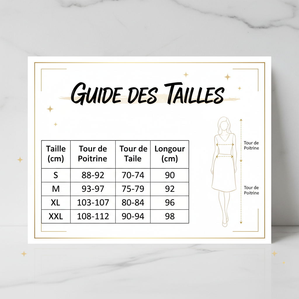 Guide des tailles pour manteau femme