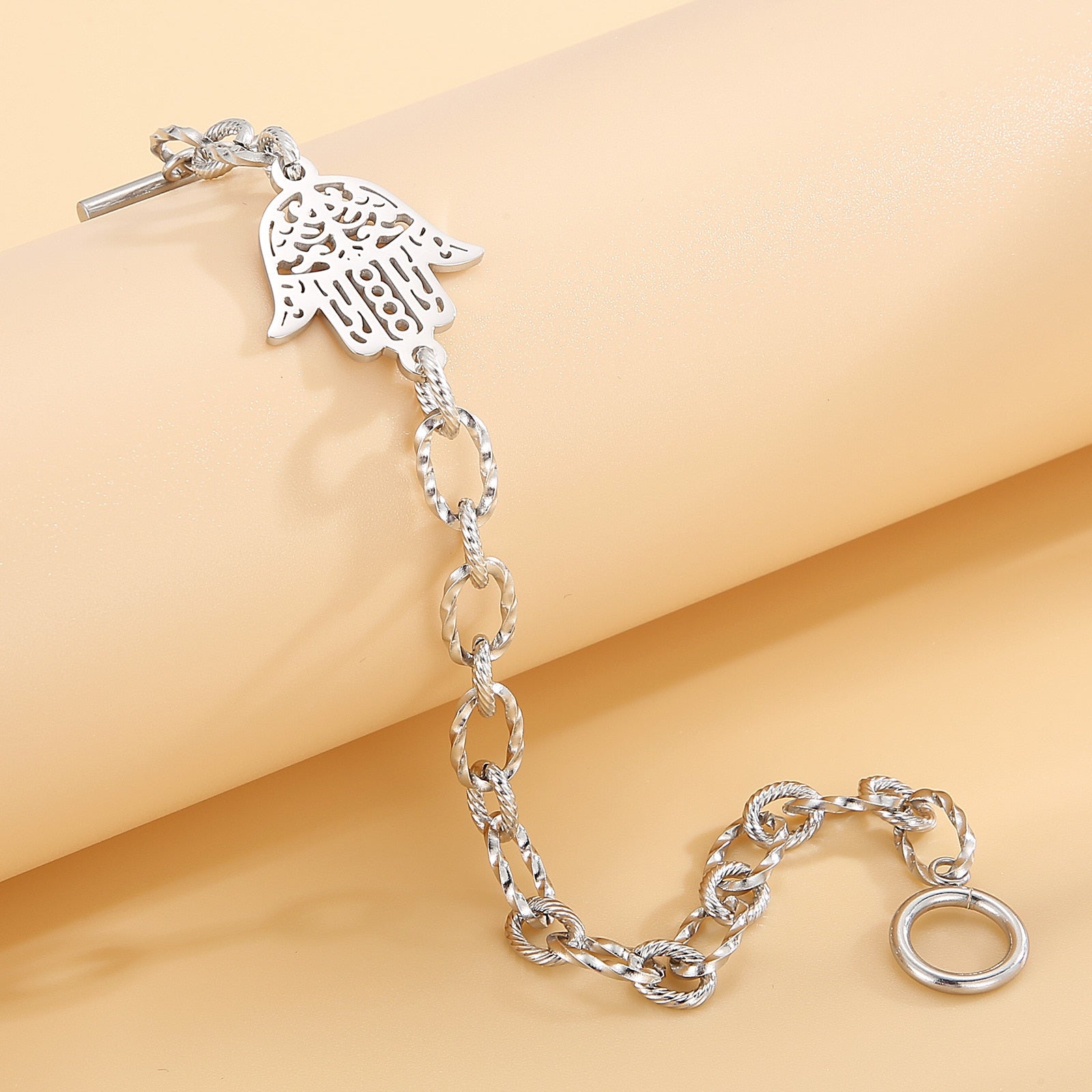 Bijoux femme (main de fatima et autres bijoux) Kalen Stainless Steel Chain Bracelets For Women Gold Silver Color For Pendant Hamsa Bracelets Jewelry - kadopascher