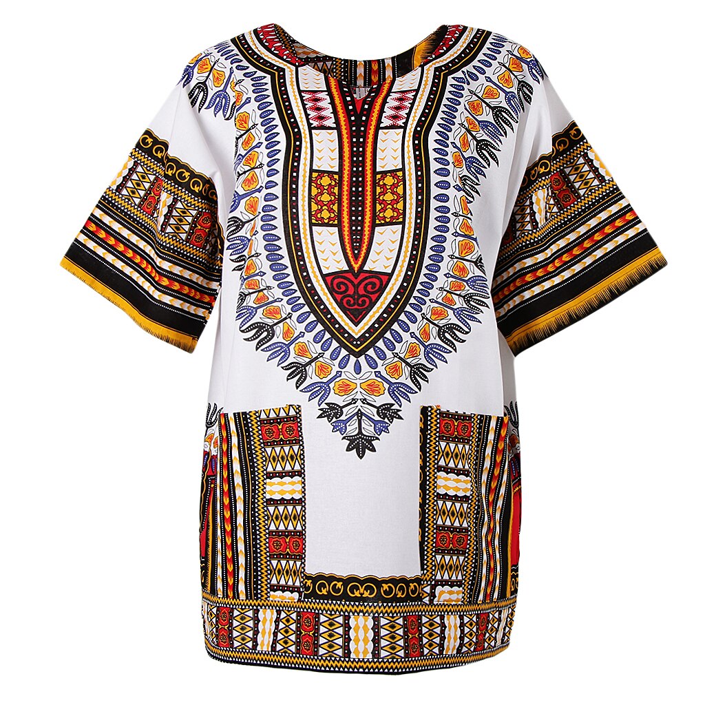 T shirt Africain / African Prints Dress Colorful Dashiki Shirt Top - kadopascher