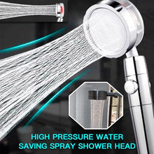 Shower Head Water Saving Flow 360 Degrees Rotating With Small Fan ABS Rain High Pressure spray Nozzle Bathroom Accessories - kadopascher