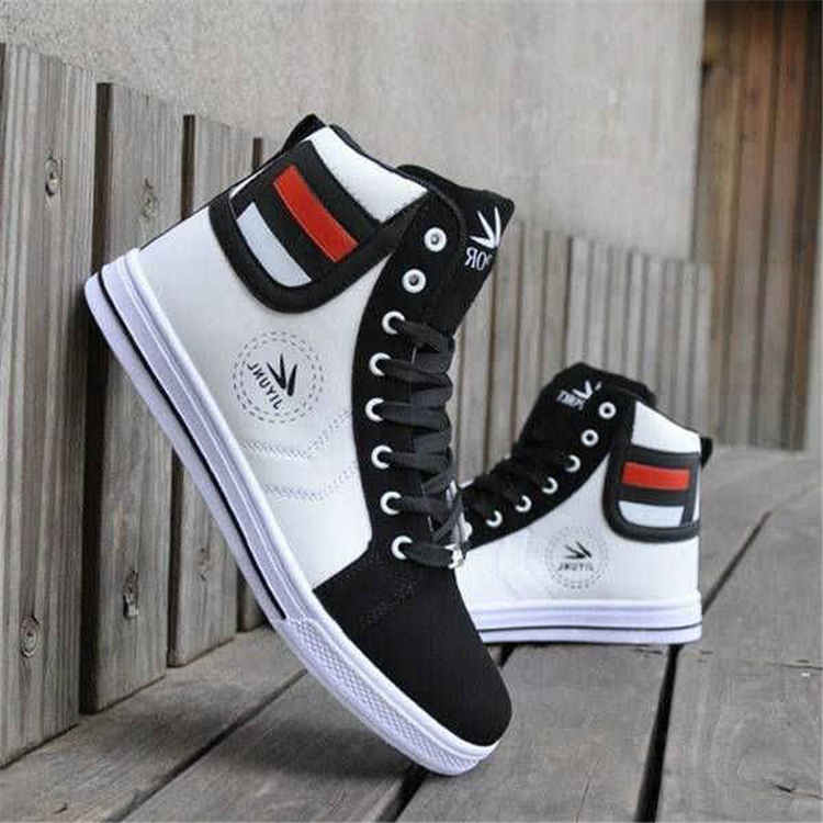 Fashion High-top Mens Sneakers Casual Tennis Shoes Chuky Men's Summer Sneakers Big Sizes Flat Footwear Korean Zapatos Hombre H14 - kadopascher