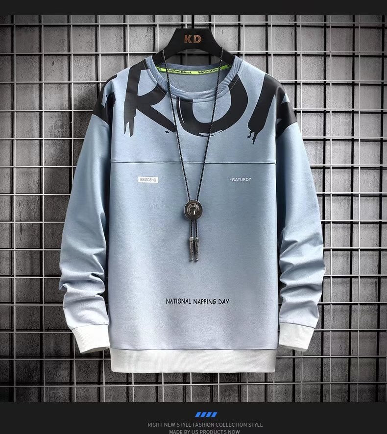 Pulle hiver automne / Spring Autumn Men's Sweatshirts Korean Fashion Streetwear Gradient Sweatshirts Male Casual Lounge Wear Tye Dye Sweatshirt - kadopascher