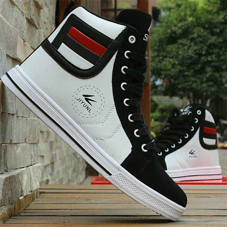 Fashion High-top Mens Sneakers Casual Tennis Shoes Chuky Men's Summer Sneakers Big Sizes Flat Footwear Korean Zapatos Hombre H14 - kadopascher