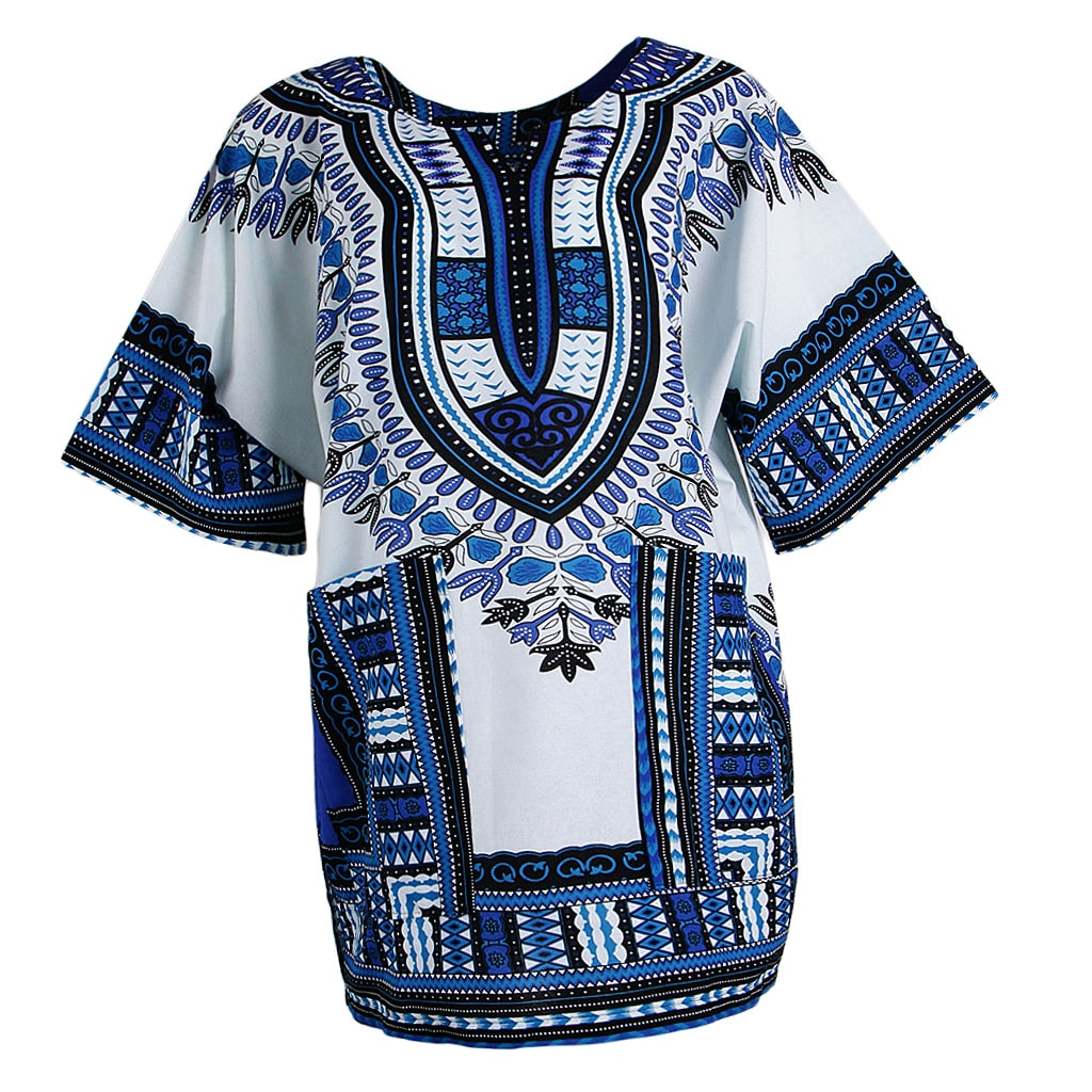 T shirt Africain / African Prints Dress Colorful Dashiki Shirt Top - kadopascher