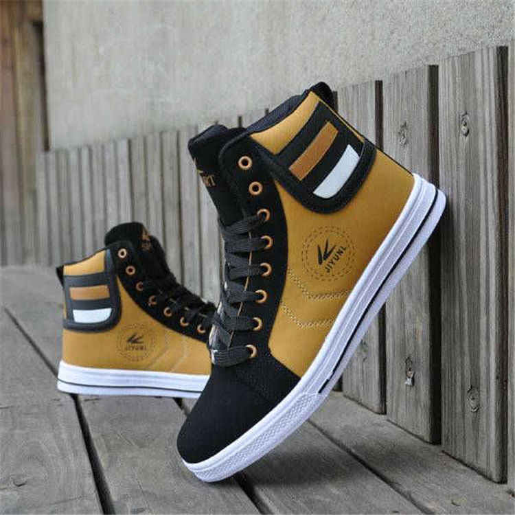 Fashion High-top Mens Sneakers Casual Tennis Shoes Chuky Men's Summer Sneakers Big Sizes Flat Footwear Korean Zapatos Hombre H14 - kadopascher