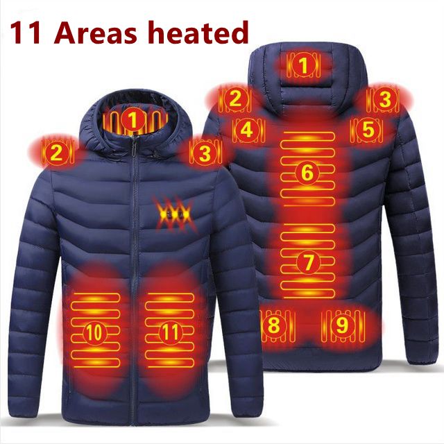 Doudoune chauffante USB / Outdoor Electric Heating Jackets Warm Sprots Thermal Coat Clothing Heatable Cotton jacket - kadopascher