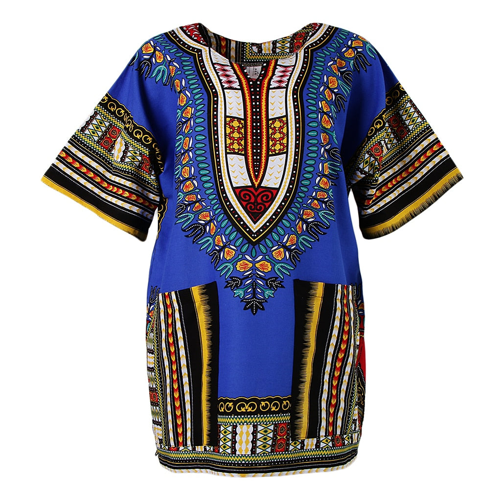 T shirt Africain / African Prints Dress Colorful Dashiki Shirt Top - kadopascher