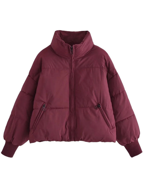 Blouson femme / KONDALA Autumn Winter Women Jackets Thicken Streetwear Oversized Parkas Long Batwing Sleeve Pockets Fashion 2022 Female Coats - kadopascher