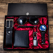 Coffret cadeaux pour homme comprenant ceinture - lunettes - montre - portefeuille - stylo - porte clé