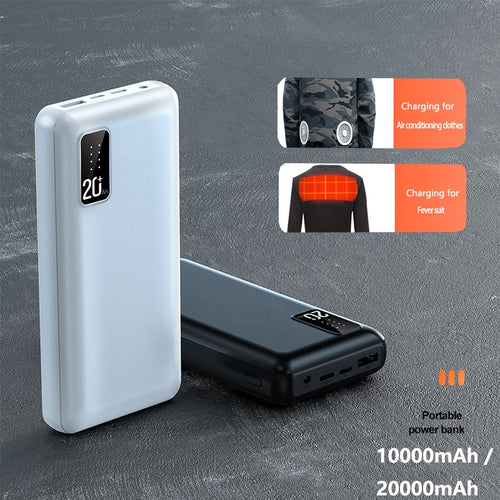 7.4V DC Heated Vest Power Bank 20000mAh Portable Charger External Battery Pack for Heated Jacket Power Bank for Xiaomi Mi iPhone