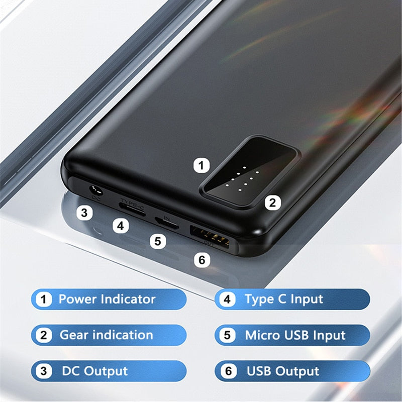 7.4V DC Heated Vest Power Bank 20000mAh Portable Charger External Battery Pack for Heated Jacket Power Bank for Xiaomi Mi iPhone - kadopascher