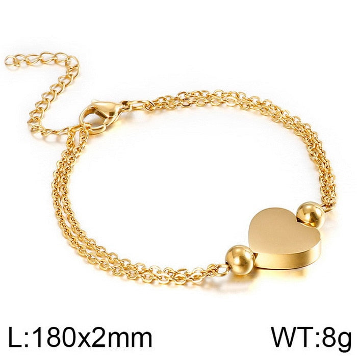 Bijoux femme (main de fatima et autres bijoux) Kalen Stainless Steel Chain Bracelets For Women Gold Silver Color For Pendant Hamsa Bracelets Jewelry - kadopascher