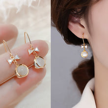 Boucle d'oreille luxe femme / New Fashion Vintage Glossy Arc Bar Long Thread Tassel Drop Earrings for Women Gold Color Fashion Jewelry Hanging Pendientes