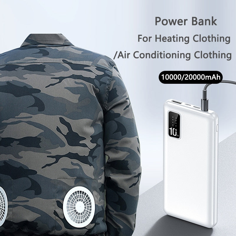 7.4V DC Heated Vest Power Bank 20000mAh Portable Charger External Battery Pack for Heated Jacket Power Bank for Xiaomi Mi iPhone - kadopascher
