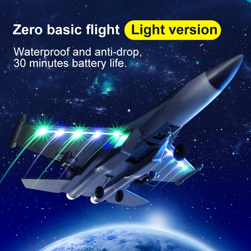 Avion de chasse radiocommandé / RC Glider Toy Big Size 2.4GHz 2CH Foam EPP Material Folding Wing Low Power Outdoor Remote Control Airplane Toy For Children New - kadopascher