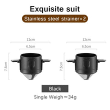 304 Stainless Steel Portable Coffee Filter Drip Coffee Tea Holder Reusable Mug Coffee Dripper Tea Cup Set Coffee Pot Coffeeware