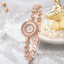 6PCS Set Luxury Watch Women Ring Necklace Earrings Rhinestone Fashion Wristwatch Female Casual Ladies Watches Bracelet Set Clock