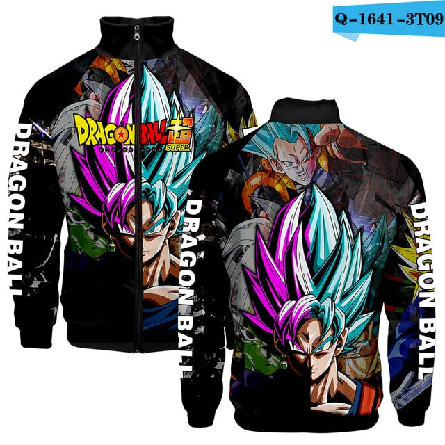 Japanese Anime Dragon Ball Goku 3D Jacket Men Women Harajuku Hip Hop New Style Hoodies Casual Stand Collar Zipper Sweatshirt - kadopascher.com