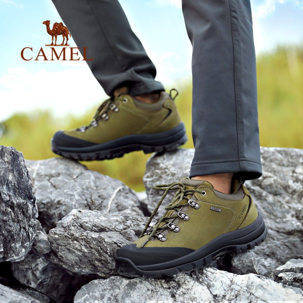 CAMEL Hommes Femmes Randonnée En Plein Air Chaussures En Cuir Antidérapant Respirant Escalade Trekking Randonnée Sneakers - kadopascher.com