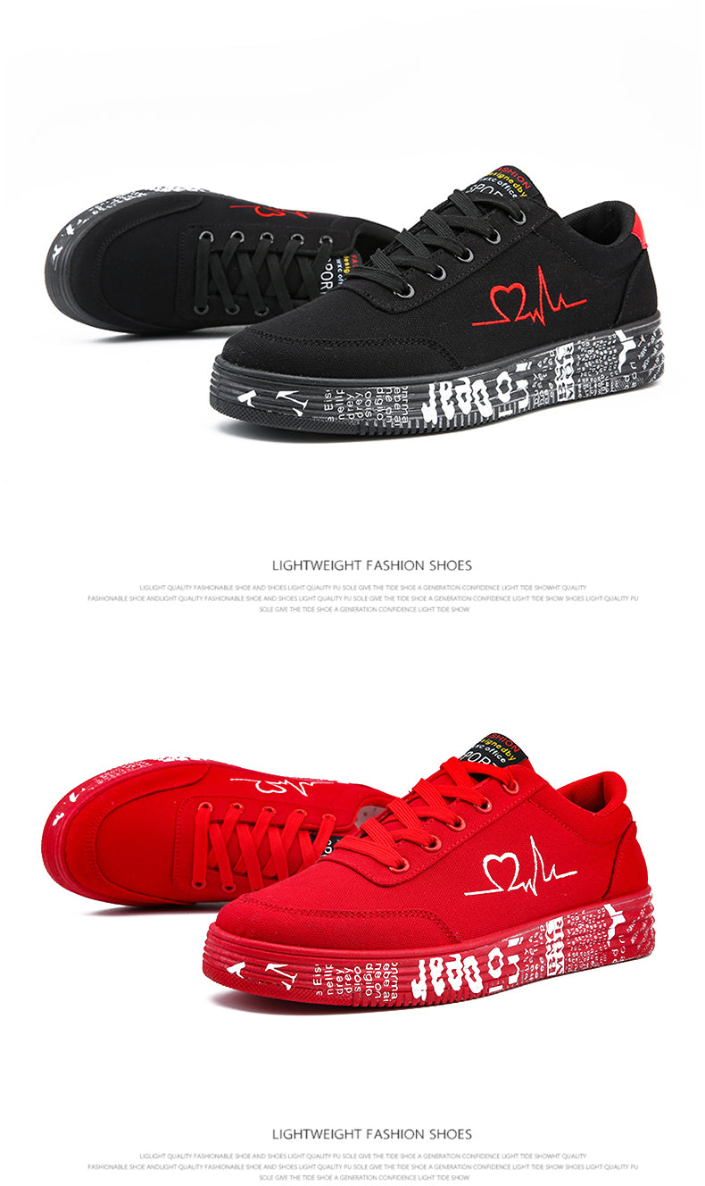 Chaussures femmes vulcanisées confortables /  Baskets Dames / Chaussures a Lacets décontractées Toile - kadopascher.com