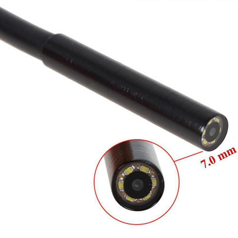 2M 1M 5.5mm 7mm Caméra Endoscope Flexible IP67 Caméra d'inspection étanche Endoscope pour Android PC Notebook 6LEDs Réglable - kadopascher.com