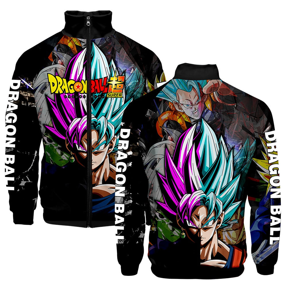 Japanese Anime Dragon Ball Goku 3D Jacket Men Women Harajuku Hip Hop New Style Hoodies Casual Stand Collar Zipper Sweatshirt - kadopascher.com