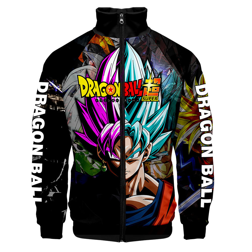 Japanese Anime Dragon Ball Goku 3D Jacket Men Women Harajuku Hip Hop New Style Hoodies Casual Stand Collar Zipper Sweatshirt - kadopascher.com