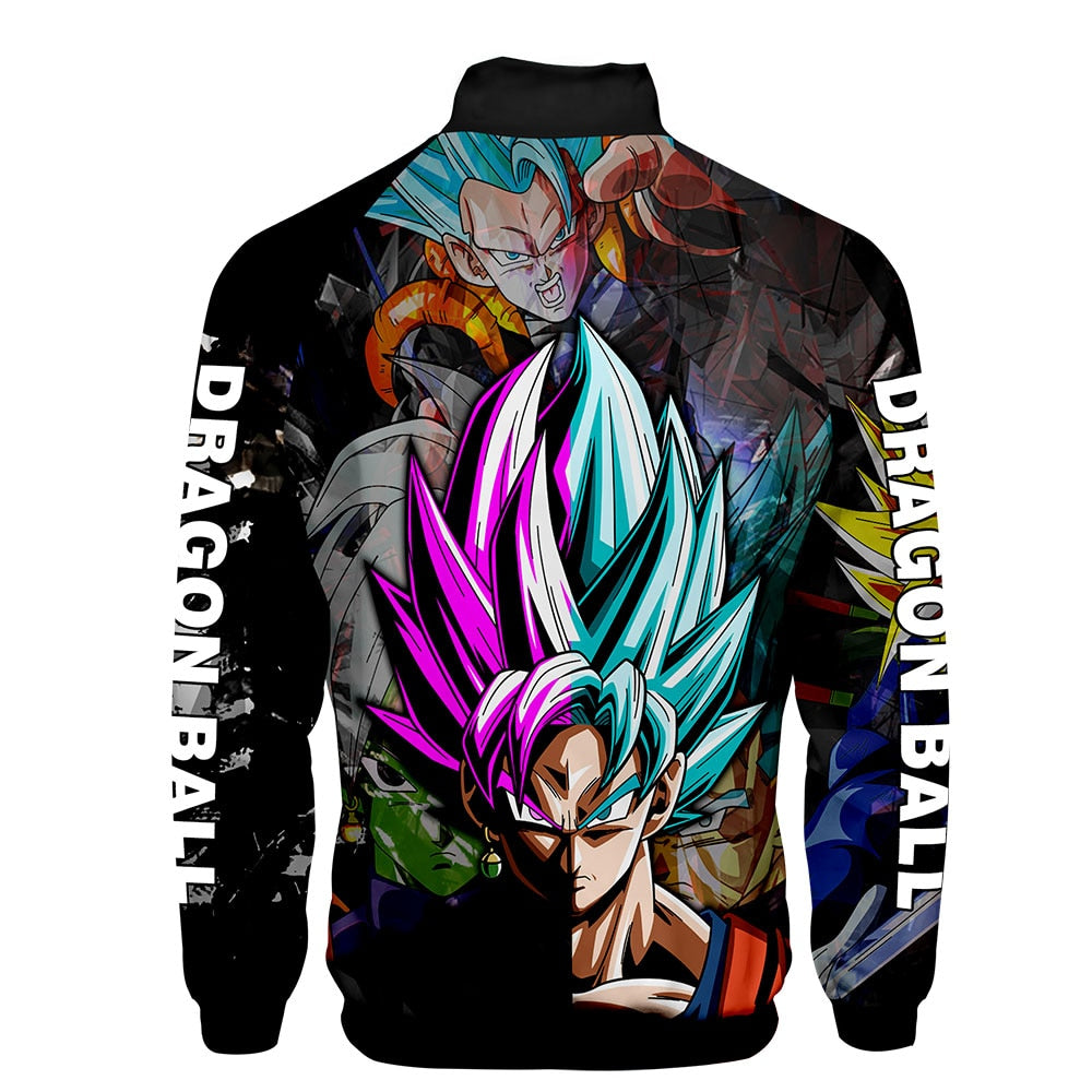 Japanese Anime Dragon Ball Goku 3D Jacket Men Women Harajuku Hip Hop New Style Hoodies Casual Stand Collar Zipper Sweatshirt - kadopascher.com