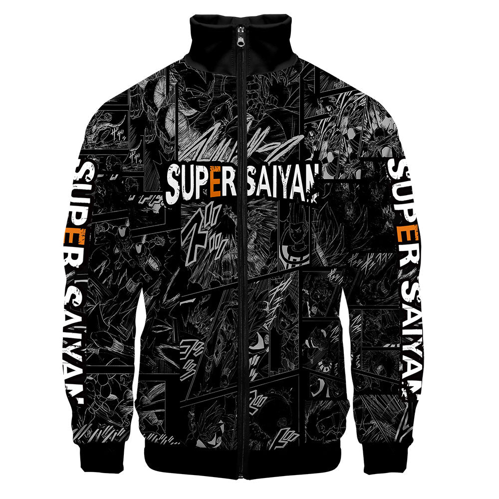 Japanese Anime Dragon Ball Goku 3D Jacket Men Women Harajuku Hip Hop New Style Hoodies Casual Stand Collar Zipper Sweatshirt - kadopascher.com