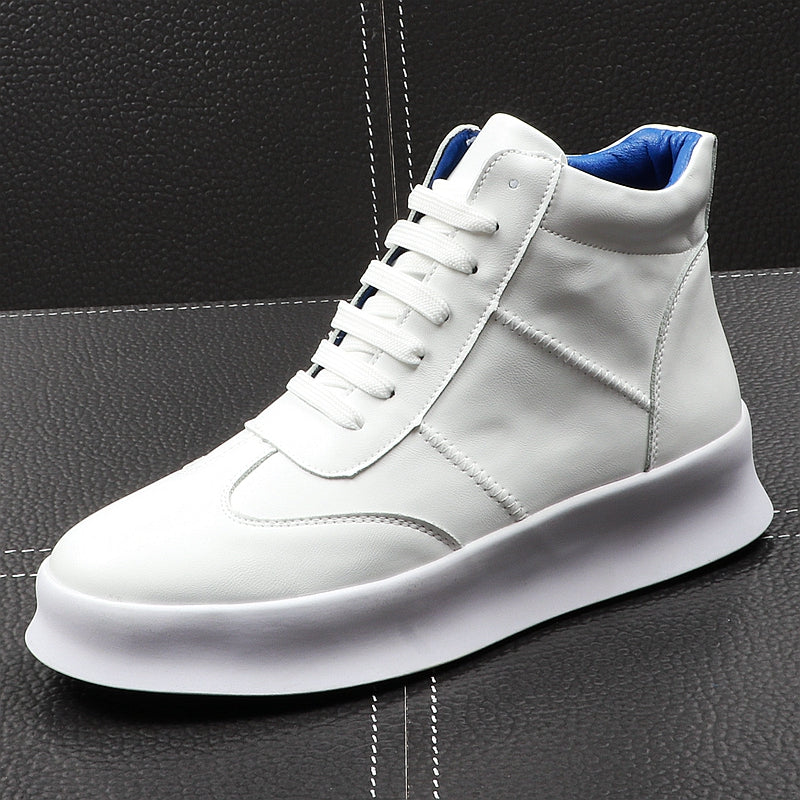 CuddlyIIPanda New Luxury Brand Men Fashion High Top Sneakers Spring Autumn Casual High Shoes Men Leather Boots Microfiber Shoes - kadopascher.com