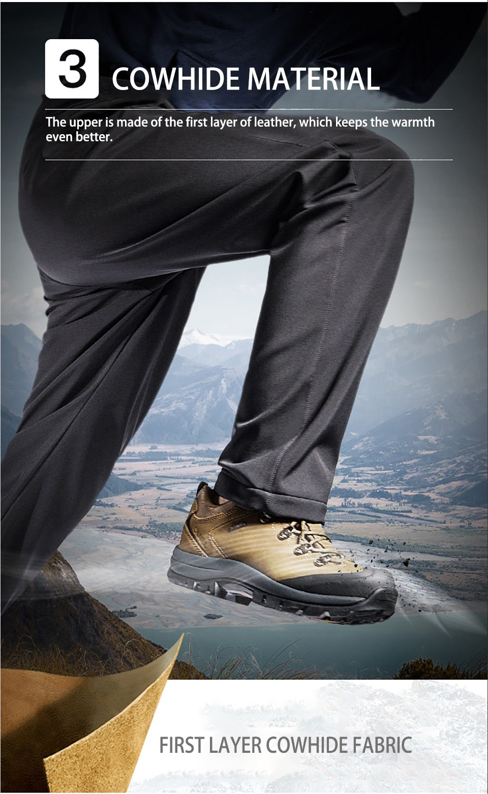 CAMEL Hommes Femmes Randonnée En Plein Air Chaussures En Cuir Antidérapant Respirant Escalade Trekking Randonnée Sneakers - kadopascher.com