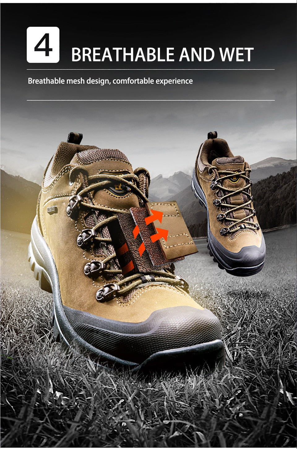 CAMEL Hommes Femmes Randonnée En Plein Air Chaussures En Cuir Antidérapant Respirant Escalade Trekking Randonnée Sneakers - kadopascher.com