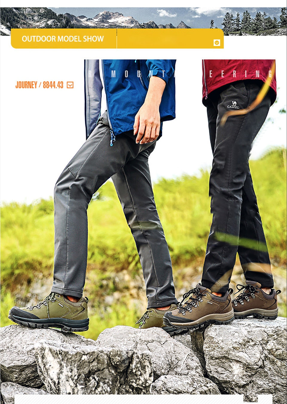 CAMEL Hommes Femmes Randonnée En Plein Air Chaussures En Cuir Antidérapant Respirant Escalade Trekking Randonnée Sneakers - kadopascher.com