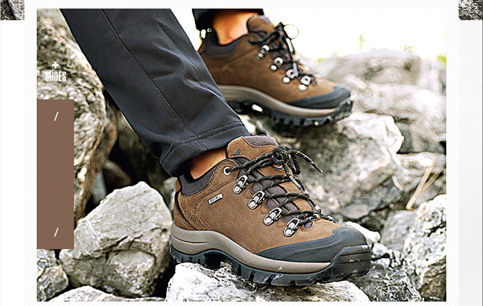 CAMEL Hommes Femmes Randonnée En Plein Air Chaussures En Cuir Antidérapant Respirant Escalade Trekking Randonnée Sneakers - kadopascher.com