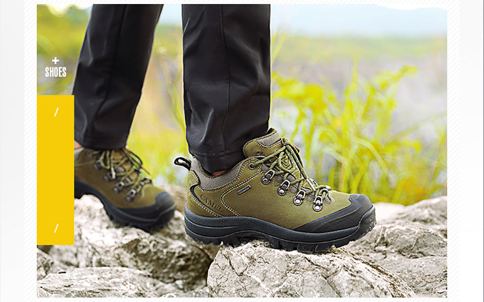CAMEL Hommes Femmes Randonnée En Plein Air Chaussures En Cuir Antidérapant Respirant Escalade Trekking Randonnée Sneakers - kadopascher.com