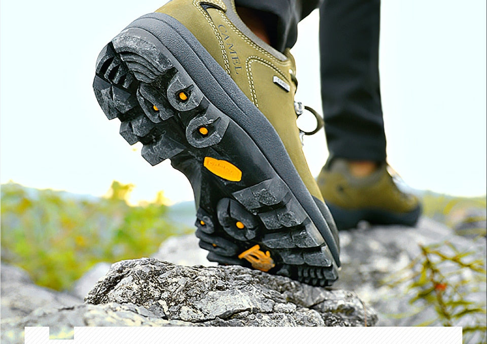 CAMEL Hommes Femmes Randonnée En Plein Air Chaussures En Cuir Antidérapant Respirant Escalade Trekking Randonnée Sneakers - kadopascher.com