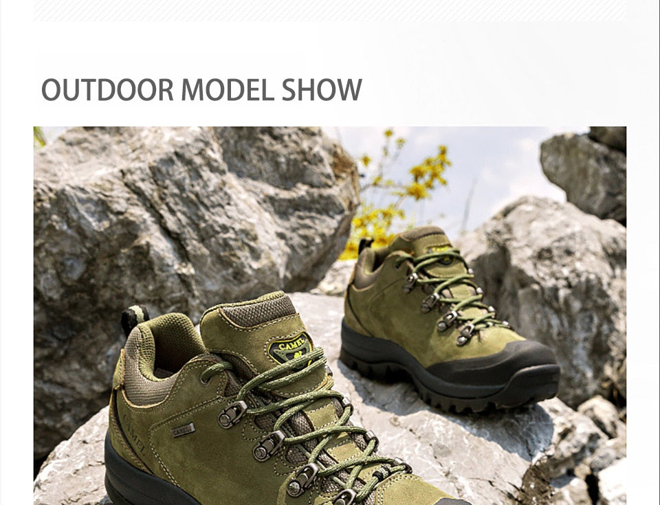 CAMEL Hommes Femmes Randonnée En Plein Air Chaussures En Cuir Antidérapant Respirant Escalade Trekking Randonnée Sneakers - kadopascher.com