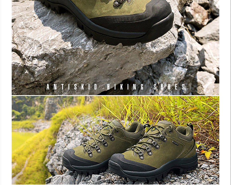 CAMEL Hommes Femmes Randonnée En Plein Air Chaussures En Cuir Antidérapant Respirant Escalade Trekking Randonnée Sneakers - kadopascher.com
