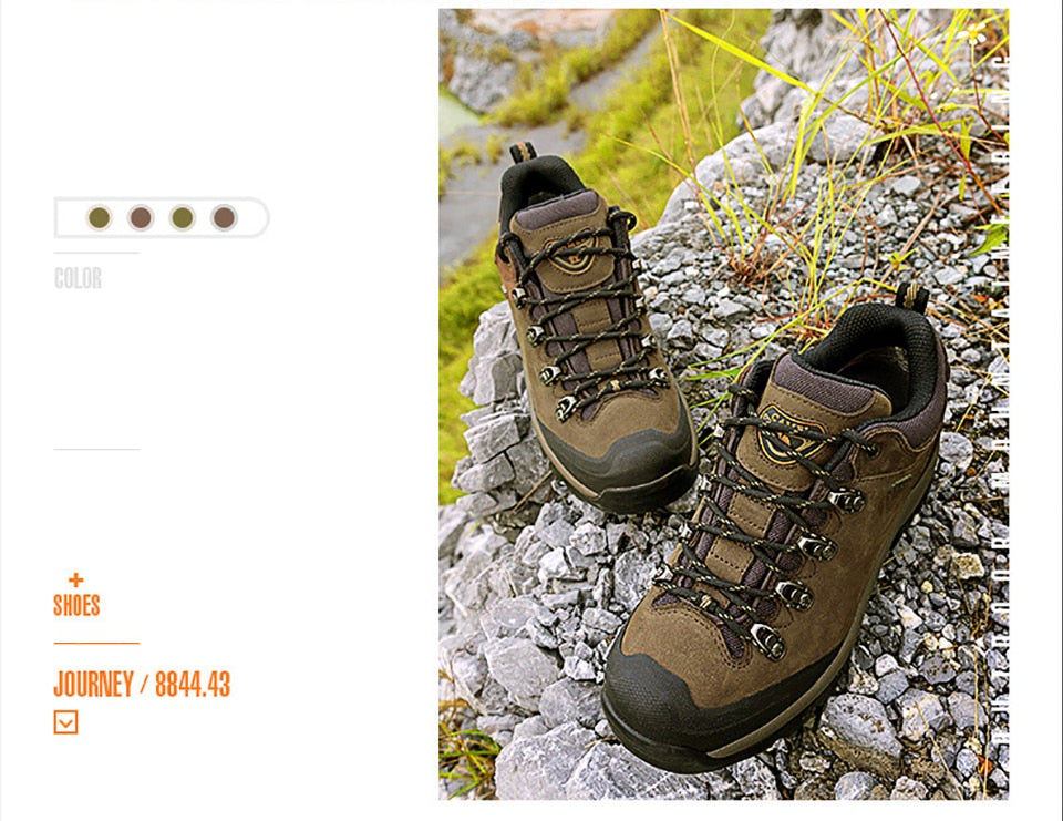 CAMEL Hommes Femmes Randonnée En Plein Air Chaussures En Cuir Antidérapant Respirant Escalade Trekking Randonnée Sneakers - kadopascher.com