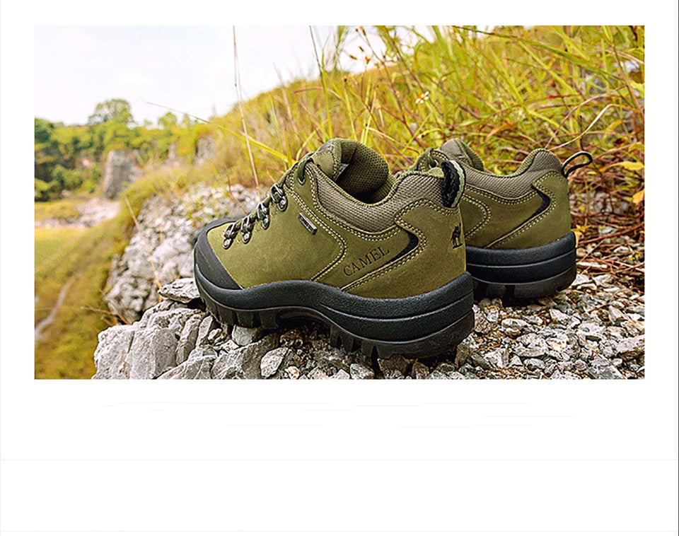 CAMEL Hommes Femmes Randonnée En Plein Air Chaussures En Cuir Antidérapant Respirant Escalade Trekking Randonnée Sneakers - kadopascher.com
