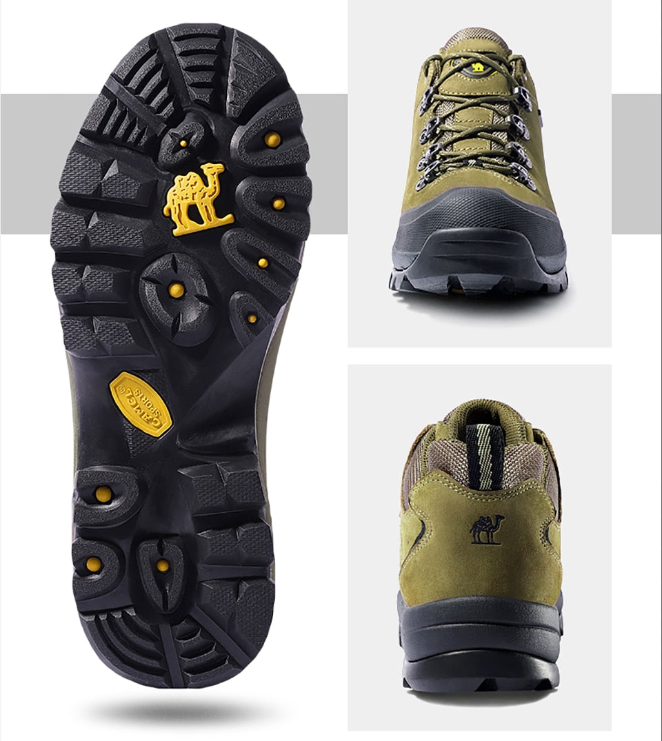 CAMEL Hommes Femmes Randonnée En Plein Air Chaussures En Cuir Antidérapant Respirant Escalade Trekking Randonnée Sneakers - kadopascher.com