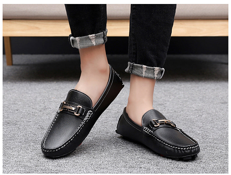 Mocassins de Luxe Chaussures cuir homme / Mocassins Doux marque luxe auto  / Chaussures En Cuir Hommes - kadopascher.com