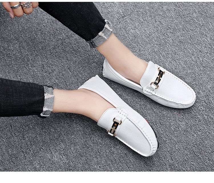 Mocassins de Luxe Chaussures cuir homme / Mocassins Doux marque luxe auto  / Chaussures En Cuir Hommes - kadopascher.com