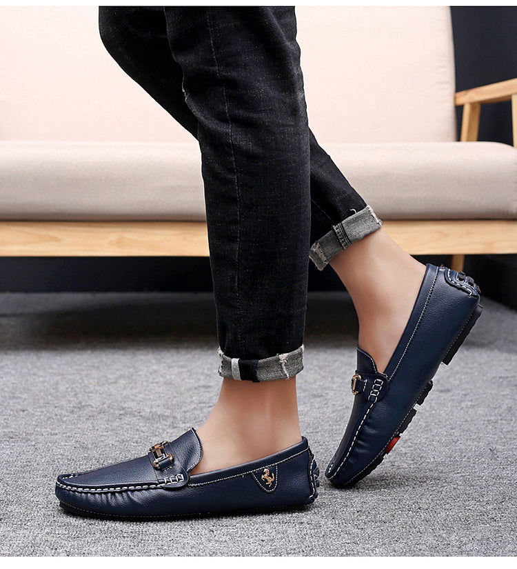 Mocassins de Luxe Chaussures cuir homme / Mocassins Doux marque luxe auto  / Chaussures En Cuir Hommes - kadopascher.com