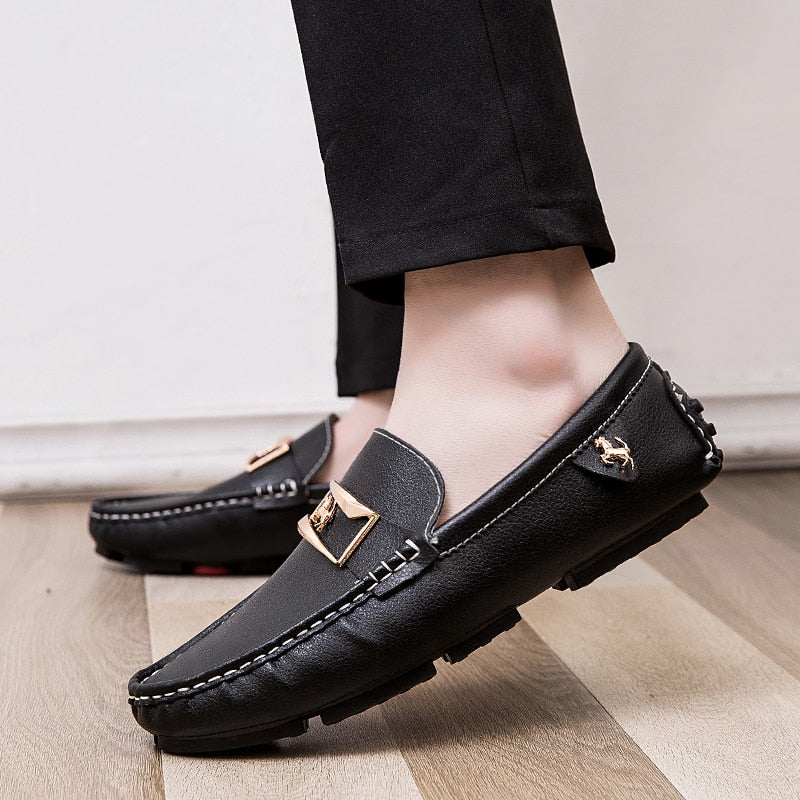 Mocassins en Cuir luxe auto / Casual Chaussures Hommes / Mocassin Chaussures design cuir luxe chic - kadopascher.com
