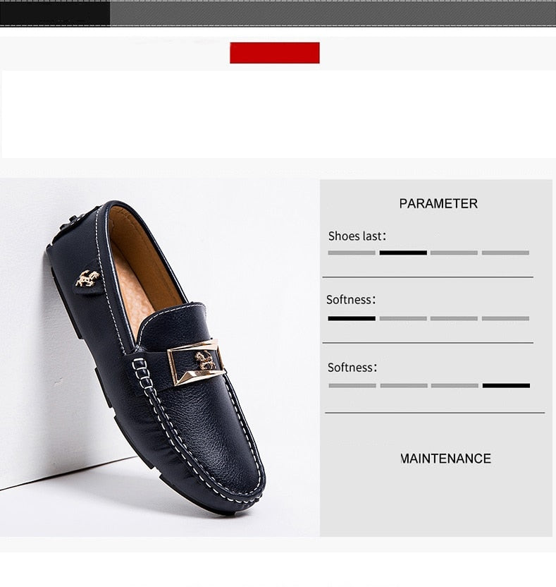 Mocassins en Cuir luxe auto / Casual Chaussures Hommes / Mocassin Chaussures design cuir luxe chic - kadopascher.com