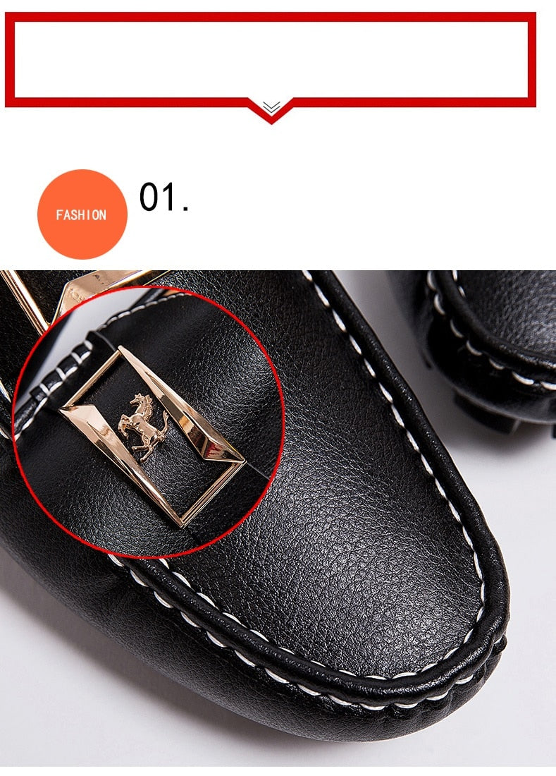 Mocassins en Cuir luxe auto / Casual Chaussures Hommes / Mocassin Chaussures design cuir luxe chic - kadopascher.com