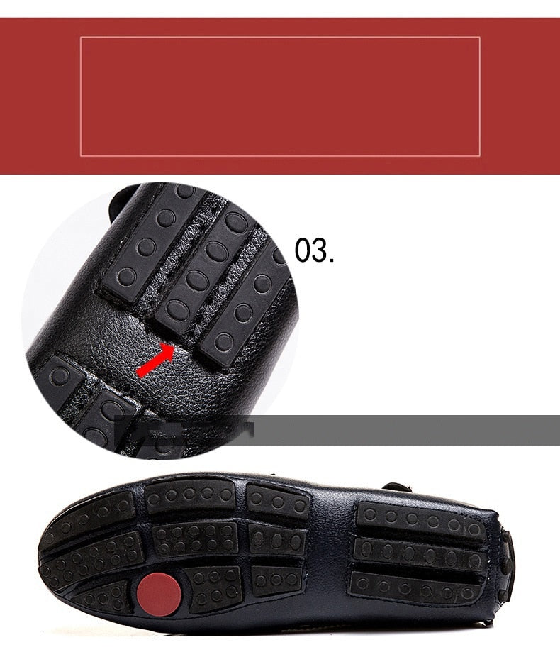 Mocassins en Cuir luxe auto / Casual Chaussures Hommes / Mocassin Chaussures design cuir luxe chic - kadopascher.com